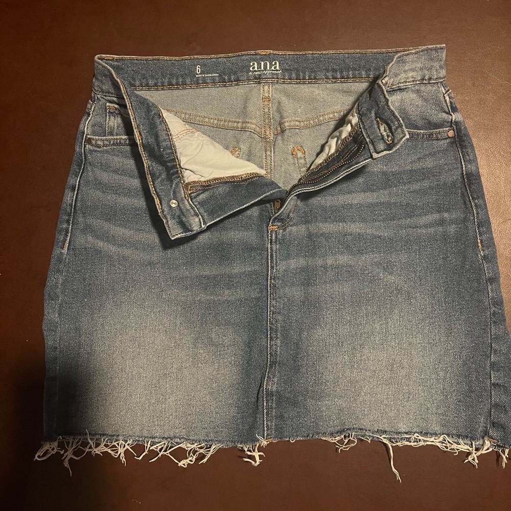Denim Blue Jean Skirt Women Size 6 A new approach Frayed New ana Casual